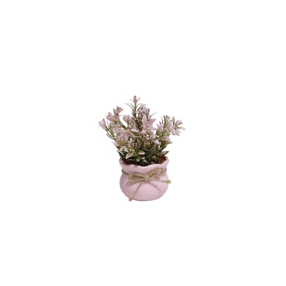 Artificial Pot Flowers Small Fake Plants with Pot Mini Potted Plants for House Office Tabletop Decoration