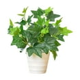 thumbnail image 1 of Artificial Pothos Plants, 11-Inch Faux Potted Greenery for Home Office Desk Shelf Bathroom and Table Decor, Green, 1 of 6