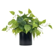 Artificial Pothos Plants with Pots, Realistic Hanging Plants in Plastic Pots, Indoor and Outdoor Decor for Home, Shelves, Bathrooms, Kitchens, and Desktop Floral Arrangements