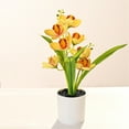 thumbnail image 1 of Artificial Potted Flowers,Artificial Orchids Bonsai with Vase,Artificial Flowers Bonsai Realistic Plastic Flower Fake Flowers for Home Table and Cabinet Decoration Party and Wedding Decor Flowers,C, 1 of 4