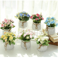 thumbnail image 1 of Artificial Potted Flowers, Small Ceramic Vase Fake Flower Plants Desktop Decoration Indoor for Home and Office, Faux Flowers Hydrangea Decora for Table,Bookshelf,Bedroom,Living Room., 1 of 4