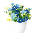 thumbnail image 1 of Artificial Potted Flowers in Pot Fake Silk Plant for Home Desktop Decor, 1 of 5