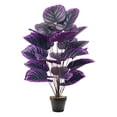 thumbnail image 1 of Artificial Potted Greenery, Faux Tropical Plants, Fake Potted Plants, 33 Inch 24 Leaves PVC Realistic Plants for Home Office Desk Living Room Kitchen Decor, 1 of 7