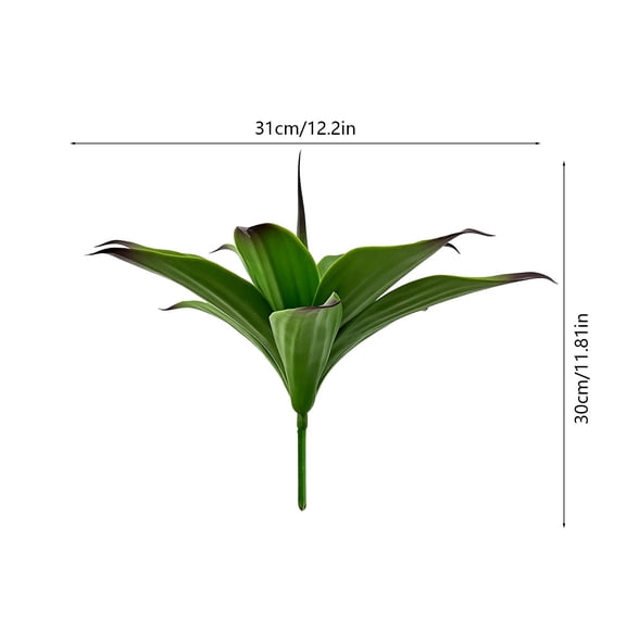 Artificial Potted Plant Plastic Agave Decorative Multicolor 11.81 Inches 1 Count