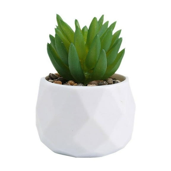 Artificial Potted Plant Pot Small Faux Fake Decor H6K3 Cacti Q3Q