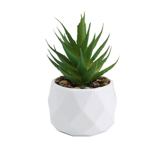 Artificial Potted Plant Succulent With Pot Small Faux Fake Cacti 2024K X7R1
