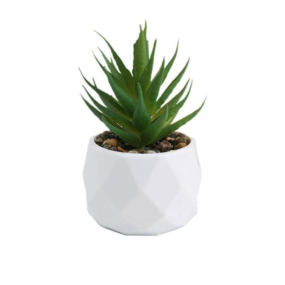 Artificial Potted Plant Succulent With Pot Small Faux Fake Cacti 2024K X7R1
