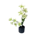 thumbnail image 1 of Artificial Potted Plants Faux Floral Arrangement In White Pot Decorative Fake Desk Plants For Home Office Centerpiece Model Green, 1 of 7