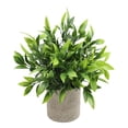 thumbnail image 1 of Artificial Potted Plants Faux Greenery in Pulp Pots for Shelf, Bookshelf, Office or Home Decor, Modern Style Small Decorative Fake Plants for Indoor Home Room Kitchen Table Display(Green4,3x3x9.8"), 1 of 8