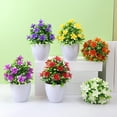 thumbnail image 1 of Artificial Potted Plants Faux Plum Bonsai with Realistic Leaves and Flowers for Indoor Home Garden Terrace Office Desk Decoration Topliu, 1 of 7