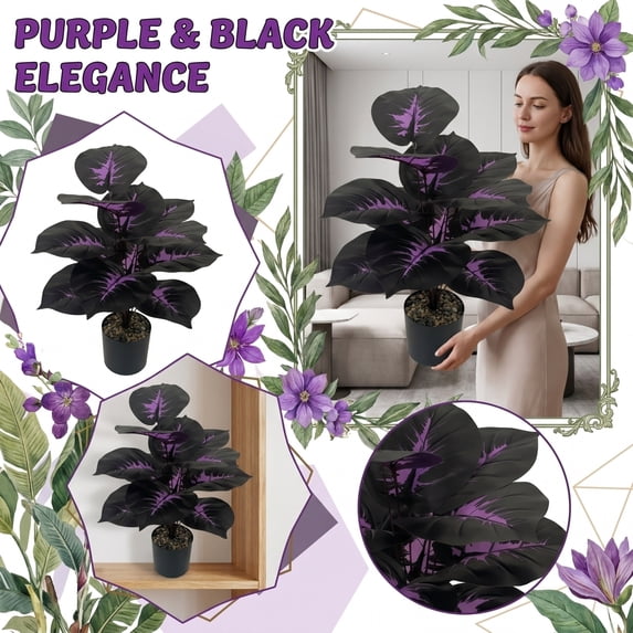 Artificial Potted Plants, Faux Tropical Plants, Realistic Fake Plants for Home, Office Decor, Indoor Decorative Plants for Living Room, Kitchen, Desk, Shelf