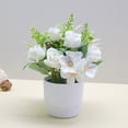 thumbnail image 1 of Artificial Potted Plants, Realistic Fake Flowers in Decorative Pots, Simulated Floral Arrangements for Home Office Desk Decor, Wedding Party Centerpiece, No Maintenance Required, 1 of 6