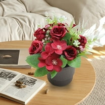 Artificial Potted Plants, Small Fake Green Plants for Home Decor, Plastic Simulation Flowers, Low Maintenance Floral Arrangement, Office Desk Bonsai