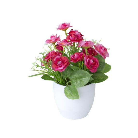 Artificial Potted Small Greenery,Realistic Mini with Flowers for Indoor Home Decor,Desktop Table Centerpiece for Bathroom,Farmhouse Displays,Mother's Day,Christmas Gifts