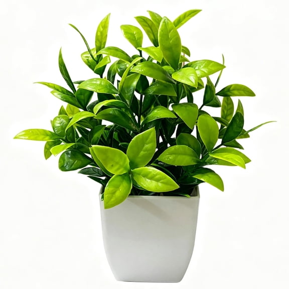 Artificial Potted Plants for Home Decor - Small Fake Greenery for Living Room, Bathroom, Office Desk