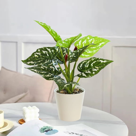 Artificial Potted Plants for Indoor Use, Realistic Fake Plants in Pot for Decoration on Desk, Bookshelf, Window Sill, Home and Office Interior Decor