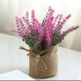 thumbnail image 1 of Artificial Potted Plants with Flowers | Mini Fake Plants in Cloth Pots for Home Office Table Decor | Wedding Party Garden Patio Decoration, 1 of 6
