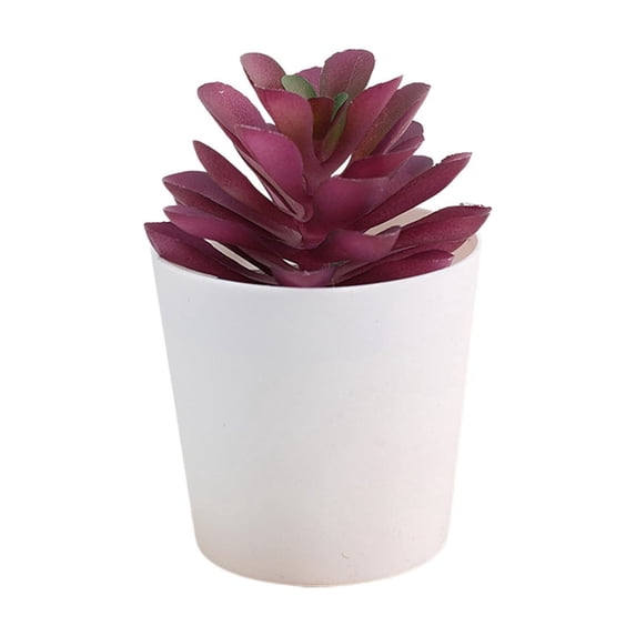 Artificial Potted Plants with White Plastic Pots for Home and Office Decor, Small Flower Arrangements for Indoor Spaces