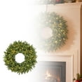 thumbnail image 1 of Artificial Pre-Lit Christmas Wreath 16.54 Inch Green Fir with Energy Efficient LED Lights, Elegant Festive Holiday Decoration for Front Door,Window, Mantel Christmas Decor Welcoming Accent, 1 of 6