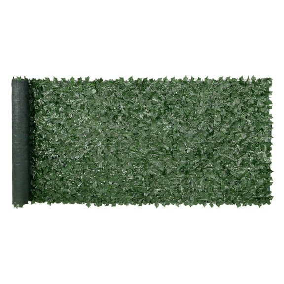 Artificial Privacy Fence 59x158in, Ivy Screen with Mesh Backing