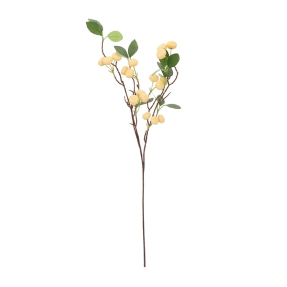 Artificial Pumpkin Branch Stems, 27.5in Home Floral Décor Arrangement, Autumn Fall Table Centerpiece for Thanksgiving Harvest Halloween Yellow