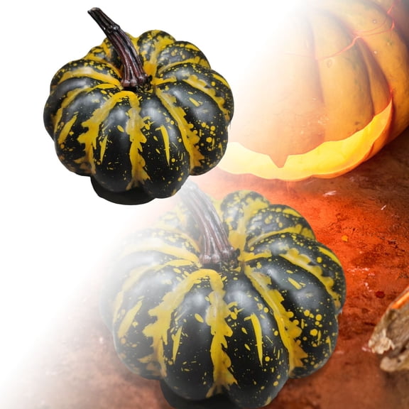 Artificial Pumpkin Decor for Thanksgiving, Realistic Foam Pumpkin Ornament Fall Autumn Table Centerpiece Decorations for Indoor Outdoor Home Harvest Decor