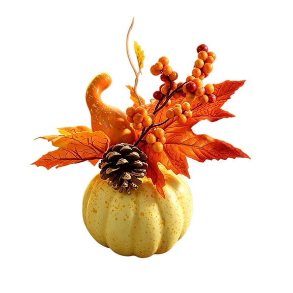 Artificial Pumpkin Figurines, Realistic Faux Fall Harvest Squash Decor, Simulation Tabletop Photo Prop, Small Fake Pumpkin Accent For Halloween Home Party