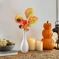 thumbnail image 1 of Artificial Pumpkin Flower Stems - Fall Foliage Bundle Thanksgiving Table Centerpiece Vase Filler Halloween Decor Seasonal Home Accent(Yellow), 1 of 6