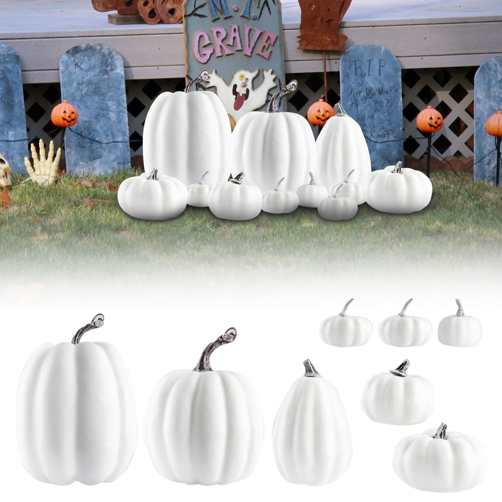 Artificial Pumpkin,Pumpkin Autumn Decorations,16 Pcs Assorted