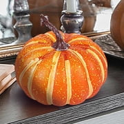 Artificial Pumpkins, Mini Fake Pumpkin, White Foam-Pumpkin Halloween Decor, Handmade Plastic Pumpkiins, Foam Props Decoration For Home Kitchen Farmhouse Thanksgiving Wedding Festival, 6.69x5.51"