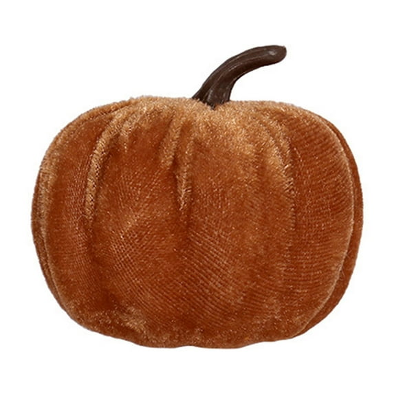 Artificial Pumpkins Orange Velvet Pumpkins Fall Decorations Small Foam Pumpkin Autumn Table Centerpiece for Fall Harvest Thanksgiving Halloween Party Decoration