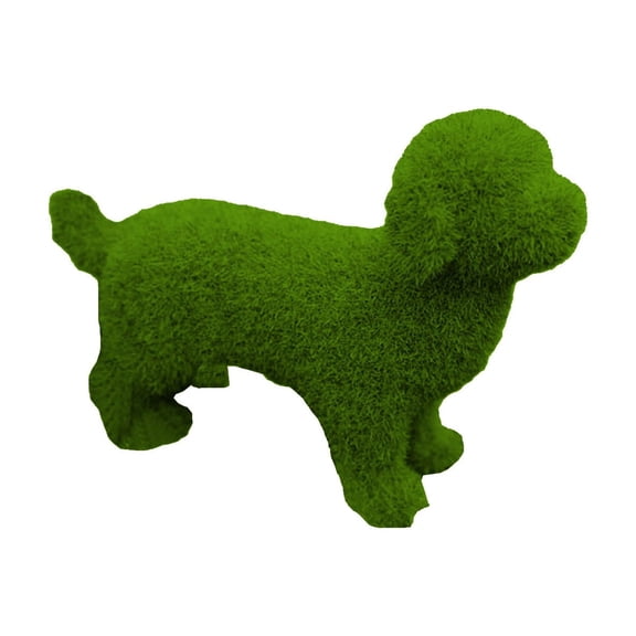 Artificial Puppy Garden Statue For Lawn Patio, Outdoor Lifelike Flocking Resin Dog Sculpture For Yard Decor(7.5in,#B)