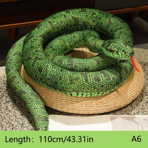 Artificial Python Plush Toy Long Snake Yellow Orange Green Python Plush Toy Decorate The House Holiday Decorations