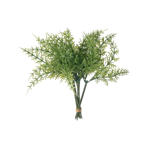 Artificial Radix Asparagi Fern Bush, Denbek 1Pc Artificial Ferns Plants, Fake Fern Greenery Plastic Plant Faux Shrub for Indoor Outdoor Home Garden Uv Resistant Green Leaves Decor Garland