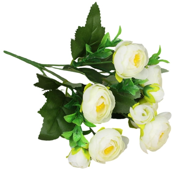 Artificial Ranunculus Flower Bouquet, Faux Floral Arrangement for Spring Easter Decor, Wedding Centerpieces & Table Displays
