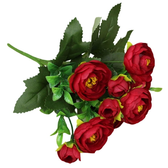 Artificial Ranunculus Flower Bouquet, Faux Floral Arrangement for Spring Easter Decor, Wedding Centerpieces & Table Displays