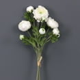 thumbnail image 1 of Artificial Ranunculus Flowers 9 Heads Vintage Silk Flowers Buttercup Long Stems Fake flower bouquets Arrangement (white), 1 of 7