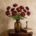 thumbnail image 1 of Artificial Ranunculus Flowers Bouquet 3 Heads – High End Faux Peony Stems for Home Decor, Wedding Centerpieces, Office and Table Arrangements, 1 of 6