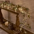 thumbnail image 1 of Artificial Rattan Garland with LED Lights 180cm 96 Lights Timer Function Vine Hanging Flower Garland for Outdoor Home Wall Courtyard Holiday Decoration, 1 of 7
