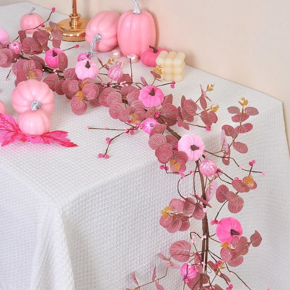 Artificial Rattan Pumpkin Flower Vines,Fall Decor for Thanksgiving,Halloween,Mantel,Door,Porch,Window,Home Decor