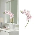 thumbnail image 1 of Artificial Real Touch Orchids Flowers, 9 Heads Faux Butterfly Orchid Long Branch, Artificial Flowers Real Touch Phalaenopsis, Fake Silk Orchids with Stem Leaves for Day Home Office Decor 1Pcs, 1 of 6