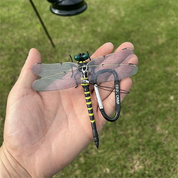 Artificial Realistic Fake Dragonflies Fly Repelling Supplies, Dragonfly Clip Bug, Dragonfly Hat Clip, Dragonfly Clip for Indoor Outdoor Decor Craft