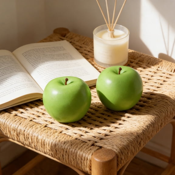 Artificial Red Apple Prop, Realistic Foam Fake Apple Fruit Decor, Lifelike Simulation Apple Home Kitchen Ornament, Centerpiece for Home Table Wedding and Party