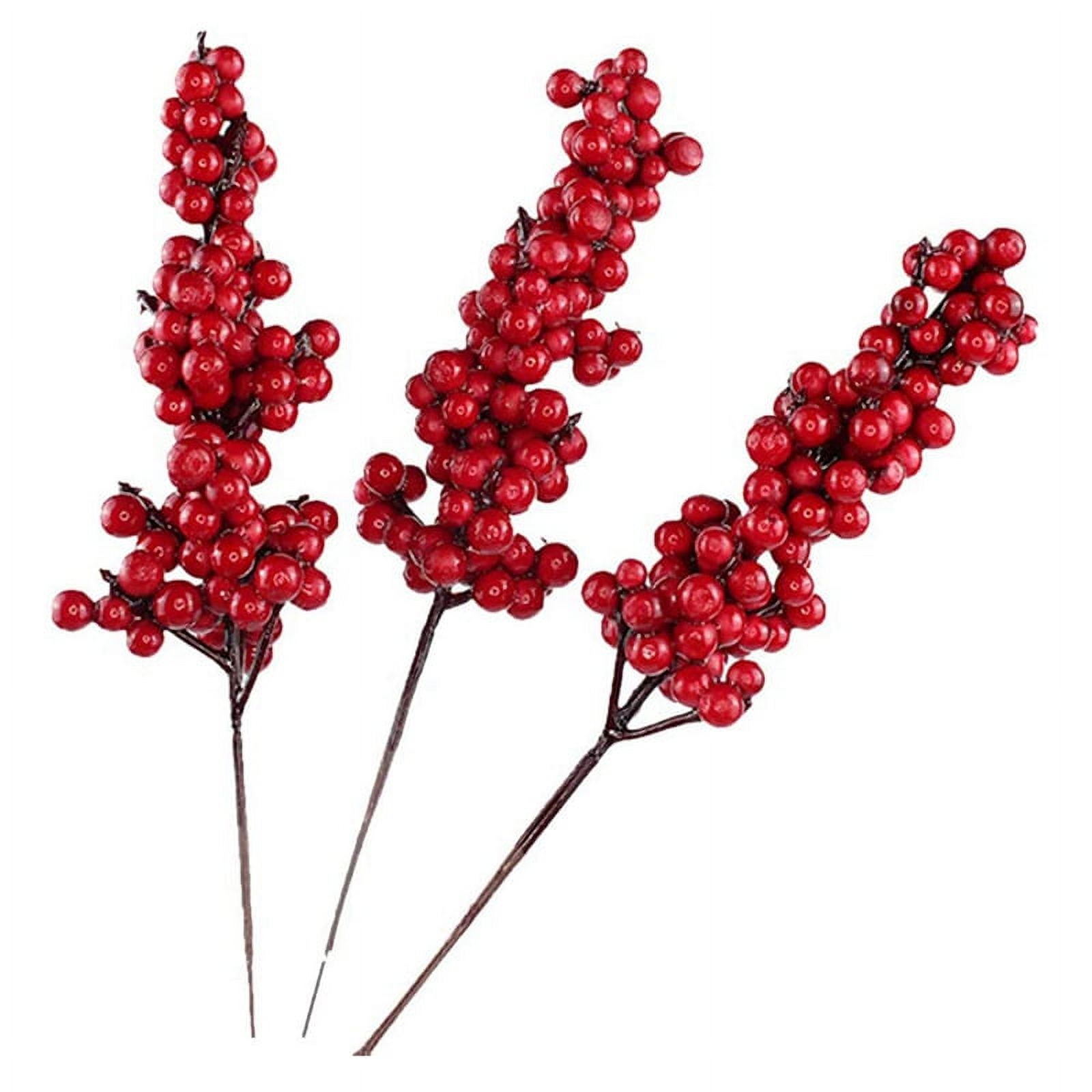 Artificial Red Berries Decorative Branches with Red Berries Branches