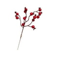thumbnail image 1 of Artificial Red Berries Stems Berry Picked Holly Berries for Christmas Tree Wreath Decoration Flower Arrangement Halloween Festival, 1 of 5