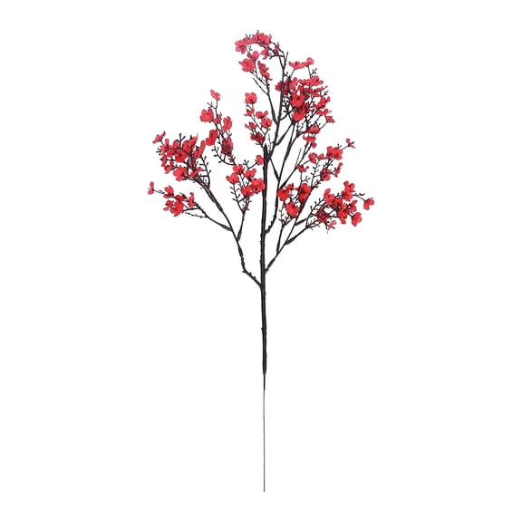 Artificial Red Berry Stem,Faux Winter Berry Branch,Realistic Berry & Branch Texture,Home Table Wedding & Event Centerpieces Decor(Red)