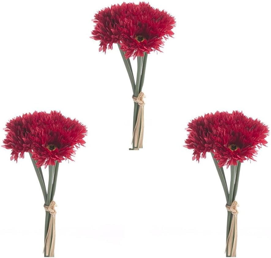 Artificial Red Flowers (3 Pieces) Flowers Can Placed in a Container