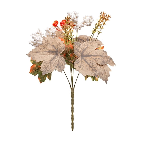 Artificial Red Maple Leaf Stem, Plastic 13×9.84 Inch Long Lasting for Indoor Vase Garden Courtyard Engineering Landscaping Fall Seasonal Decor