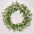 thumbnail image 1 of Artificial Red Rose Wreath with Greenery – 15.7" Front Door Wreath for Spring, Summer, Farmhouse Decor, Wedding, Valentine's Day & All Seasons, 1 of 12