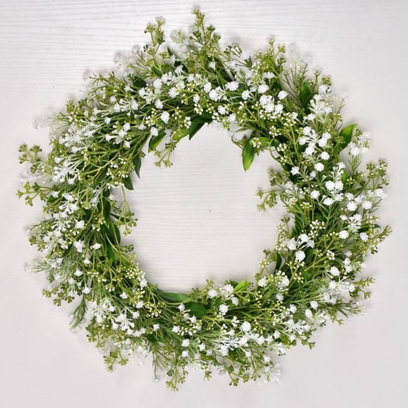 Artificial Red Rose Wreath with Greenery – 15.7" Front Door Wreath for Spring, Summer, Farmhouse Decor, Wedding, Valentine's Day & All Seasons